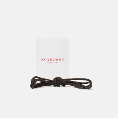 Scarosso Dark Brown Laces In Dark Brown - Cotton