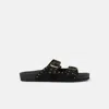 Scarosso Delilah Slides In Black - Suede