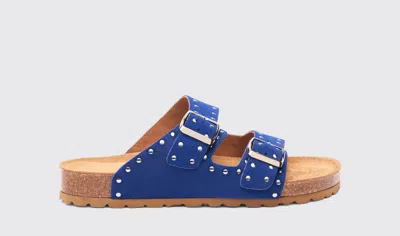 Scarosso Delilah Blue Suede - Woman Sandals Blue In Blue - Suede