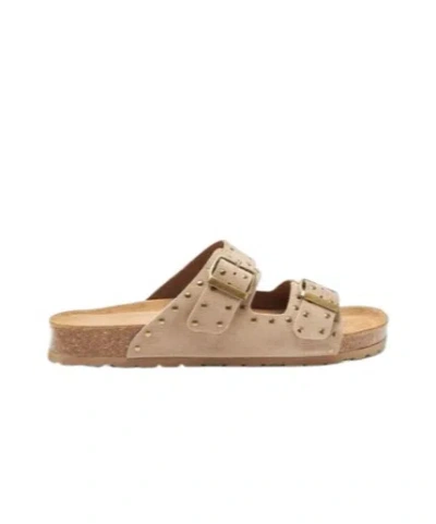 SCAROSSO SCAROSSO DELILAH STUD-EMBELLISHED SLIP-ON SANDALS