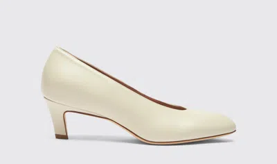 Scarosso Deva 50mm Leather Pumps In White - Calf