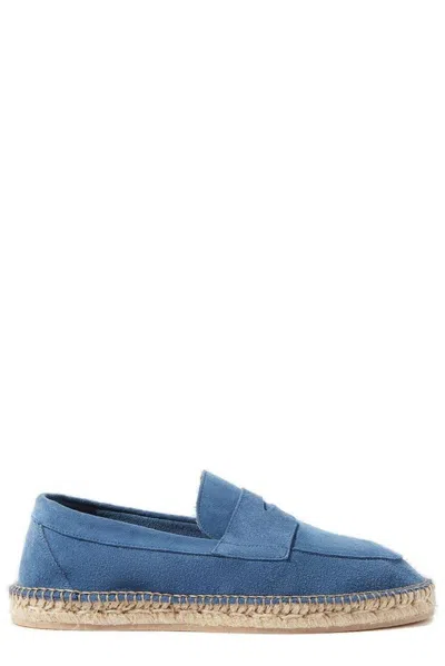 Scarosso Suede Jute-sole Espadrilles In Steel Grey - Suede