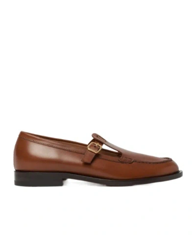 SCAROSSO SCAROSSO EDNA BUCKLE FASTENED FLAT SHOES