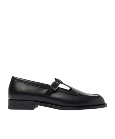 SCAROSSO SCAROSSO EDNA BUCKLE FASTENED FLAT SHOES