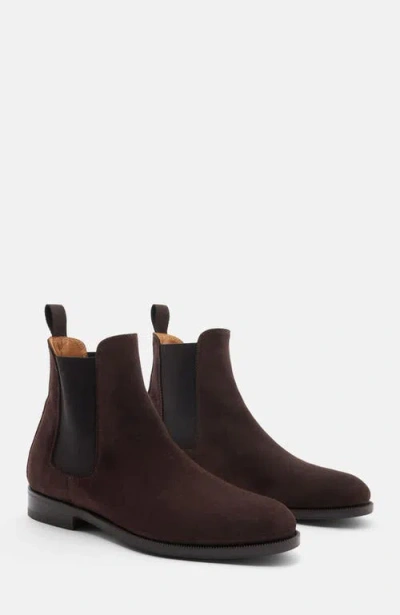 Scarosso Elena Chelsea Boots In Brown - Suede