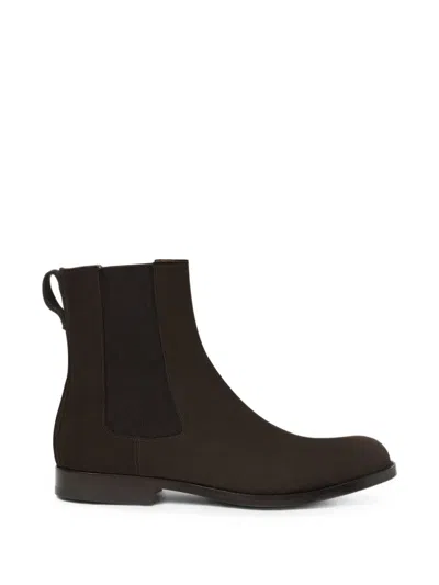 Scarosso Elliot Dark Brown Suede In Animal Print