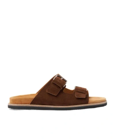 Scarosso Enea Buckled Slip-on Sandals In Multi