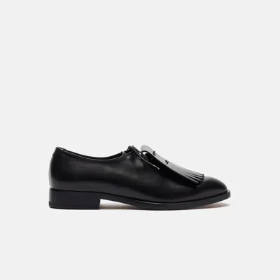 Scarosso Ester Oxford Shoes In Black - Calf