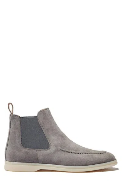 Scarosso Eugenia Suede Chelsea Boots In Grey - Suede Leather