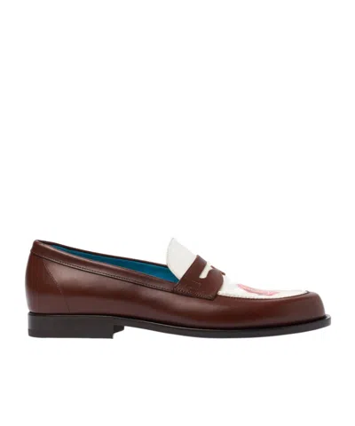 Scarosso Eyes Roses Loafers In Red