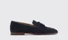 Scarosso Flavio Suede Loafers In Blue - Suede