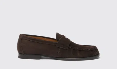Scarosso Fred Brown Suede - Man Loafers Brown In Brown - Suede