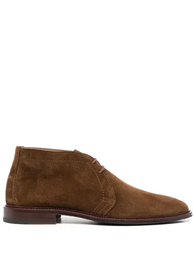 Scarosso Gary Suede Desert Boots In Brown