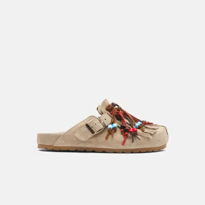 Scarosso Geo Beige In Beige - Suede
