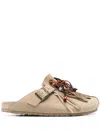 Scarosso Geo Suede Sandals In Neutrals