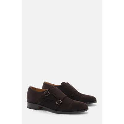 Scarosso Gervasio Monks In Dark Brown Suede - Light Line