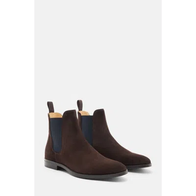 Scarosso Giacomo Chelsea Boots In Brown Suede