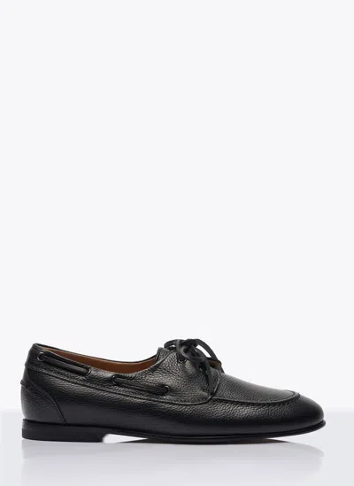 Scarosso Ginevra Grain Loafers In Black
