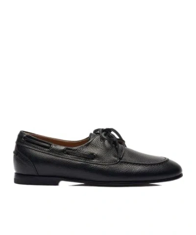 Scarosso Ginevra Grain Loafers In Black