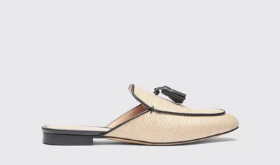 Scarosso Giorgina Beige Straw - Woman Mules Beige In Beige - Straw