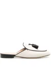 Scarosso Giorgina Canvas Mules In Neutrals