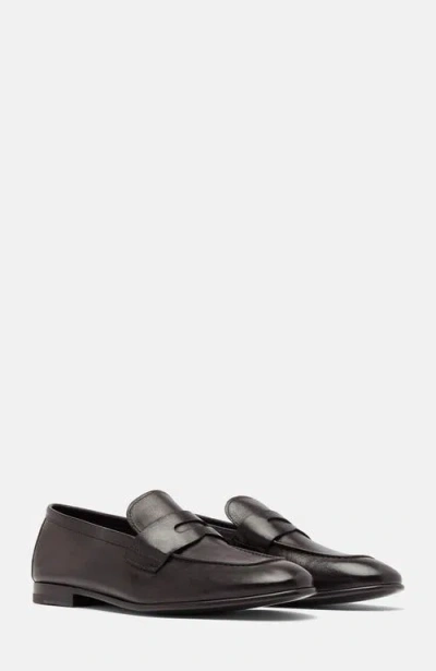 Scarosso Gregory Leather Loafers In Brown Calf Leather