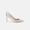 Scarosso Greta Crystal Satin In White - Silk