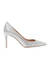 Scarosso Greta Embellished Pointed-toe Pumps In White