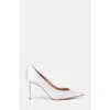 Scarosso Greta Satin Pointed-toe Pumps In White