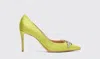 Scarosso Greta Embellished Pointed In Lime - Silk