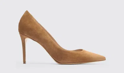 Scarosso Greta Tan Suede - Woman High Heels Tan In Tan - Suede