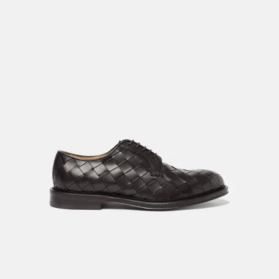 Scarosso Harry Woven Leather Derby Shoes In Multi