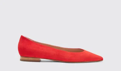 Scarosso Iris Red Suede - Woman Ballerinas Red In Red - Suede