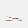Scarosso Iris Pointed-toe Leather Ballerinas In White