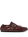 Scarosso Julian Fringed Buckled Monk Shoes In Brown