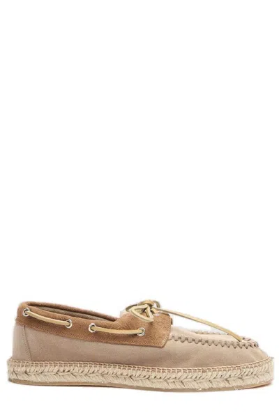 Scarosso Kai Suede Espadrilles In Stone - Suede