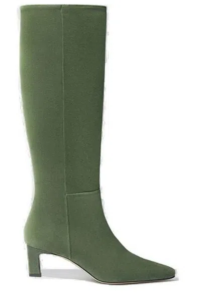Scarosso Kira Boots In Green - Suede