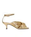 Scarosso Knot Sandals In Gold