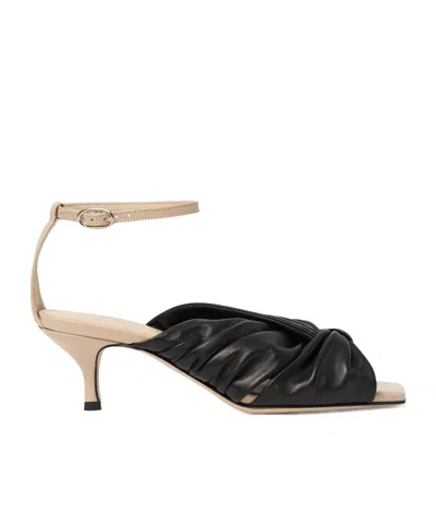 Scarosso 50mm Knot Sandals In Black