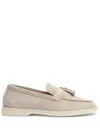 Scarosso Leandra Calf-leather Loafers In Neutrals