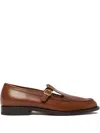 Scarosso Edna Buckle Fastened Flat Shoes In Brown