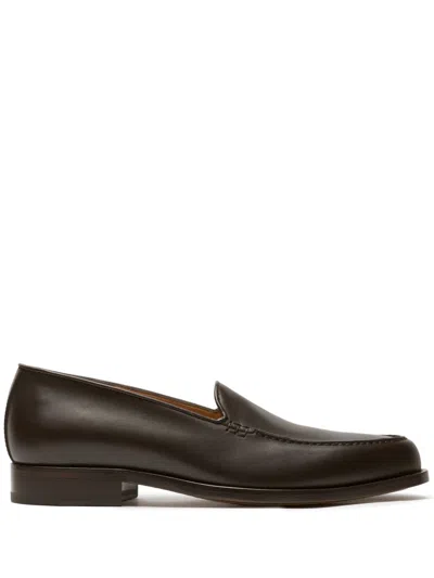 Scarosso Leather Loafers In Brown