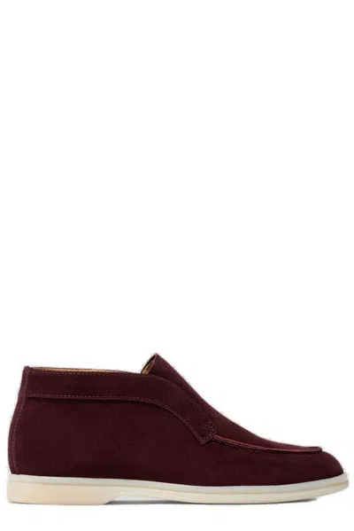 Scarosso Leonardo Suede Boots In Burgundy - Suede