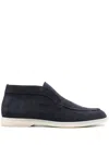 Scarosso Leonarda Suede Ankle Boots In Blue