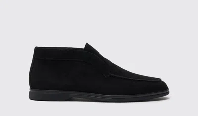 Scarosso Arturo Ankle Boots In Black - Suede