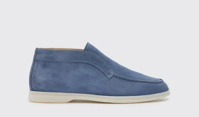 Scarosso Leonardo Suede Ankle Boots In Steel - Suede