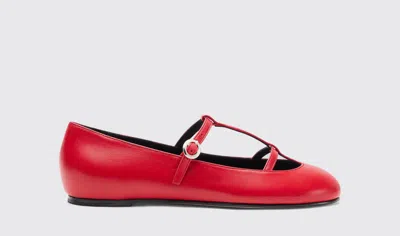 Scarosso Linda I Red - Woman Ballerinas Red In Red - Calf
