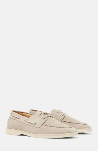Scarosso Lio Boat Shoes In Sand