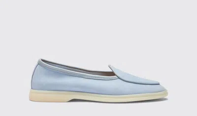 Scarosso Livia Light Blue Suede - Woman Loafers Light Blue In Light Blue - Suede