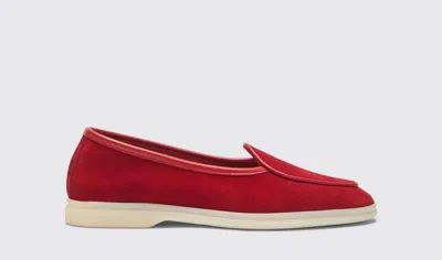 Scarosso Livia Red Suede - Woman Loafers Red In Red - Suede